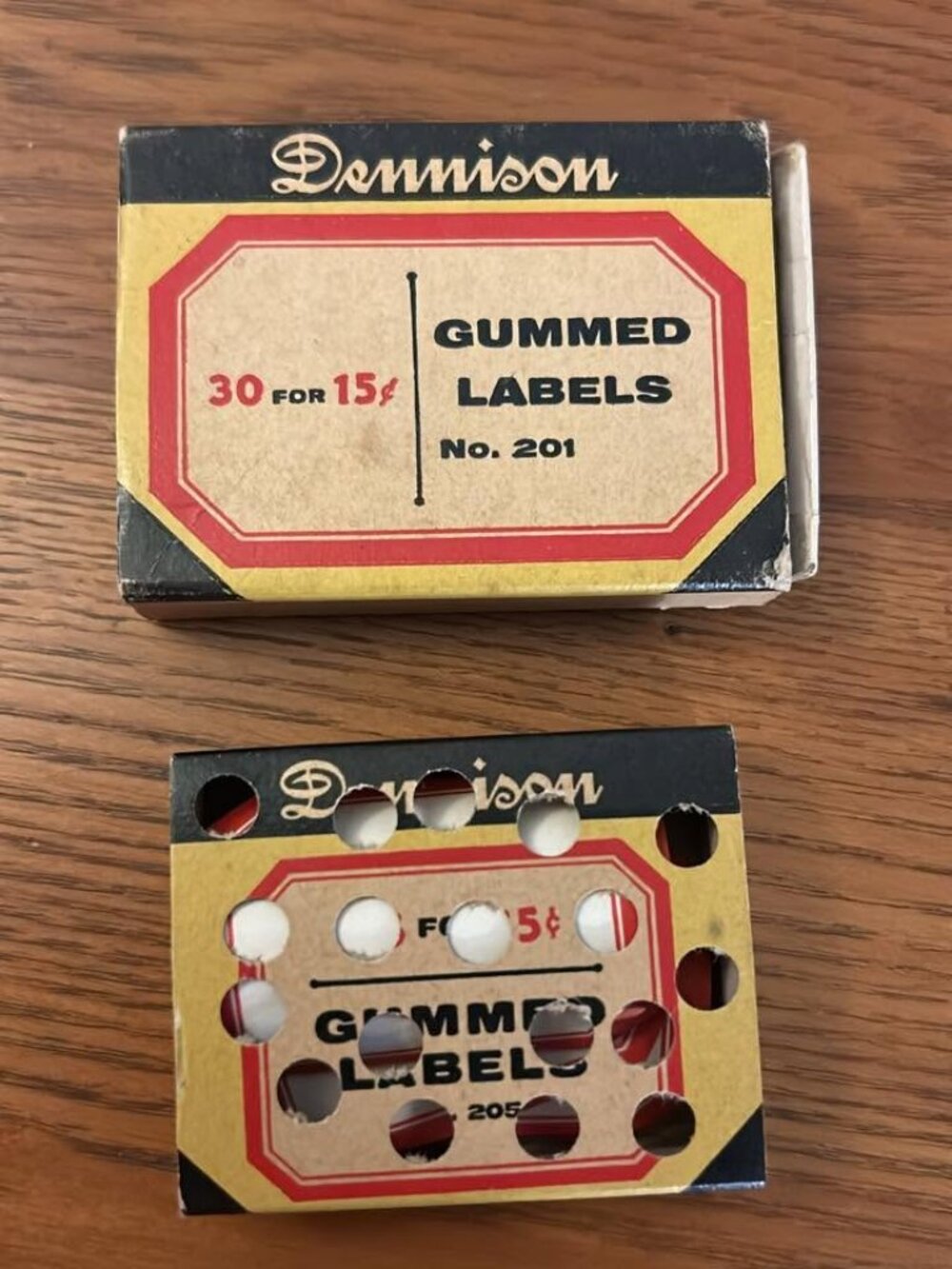 Vintage Dennison Gummed Labels